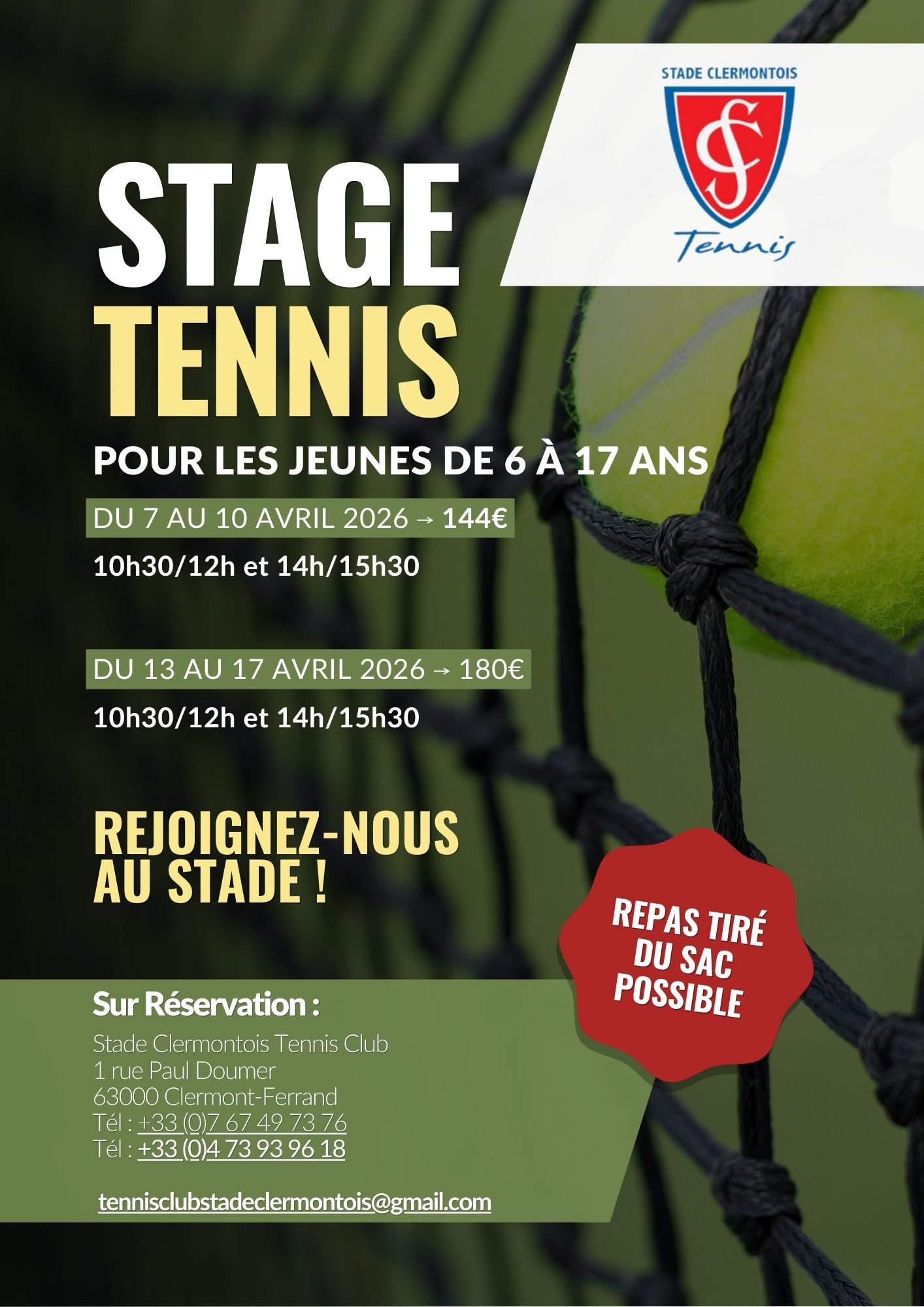 STAGE D’AVRIL