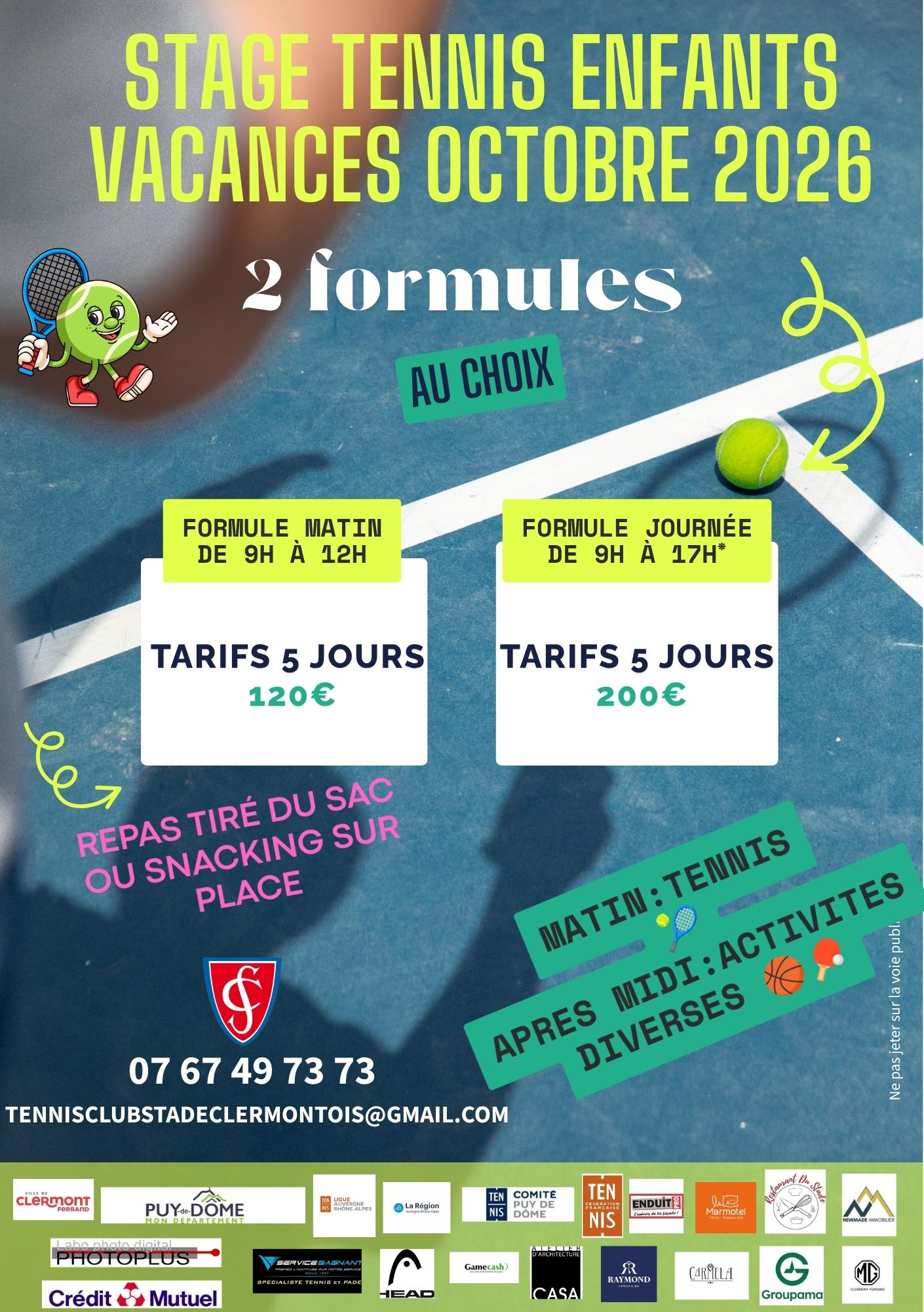 STAGES ENFANTS OCTOBRE